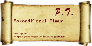 Pokoráczki Timur névjegykártya